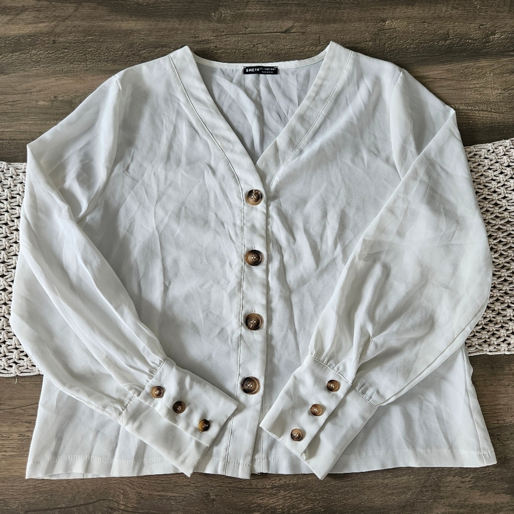 SHEIN white blouse